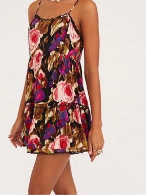 knee length dresses for ladies Ulla Johnson Nanette Floral Long Sleeve Mini Dress main image 1